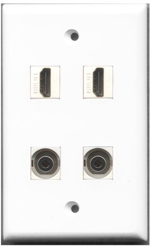 RiteAV - 2 Port HDMI 2 Port 3.5mm Wall Plate