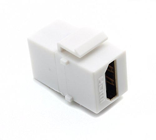 RiteAV HDMI White Keystone Adapter Coupler Female to Female