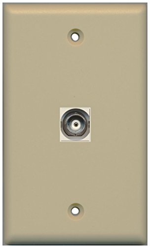 RiteAV BNC Video Wall Plate with Keystone Coupler Type Jack - 1 Port - Ivory