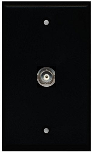 RiteAV BNC Video Wall Plate with Keystone Coupler Type Jack - 1 Port - Black