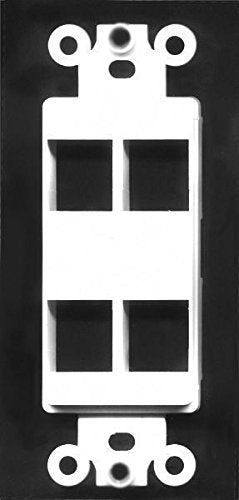RiteAV - 4 Port Insert for Decorative Wall Plate White