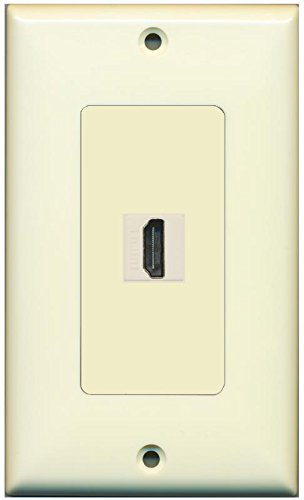 RiteAV 1 HDMI Port Female-Female Wall Plate Decorative - Ivory