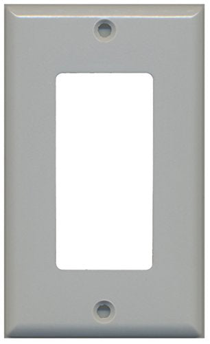 RiteAV Blank Wall Plate for Keystone Jacks - White 1 Gang Decorative