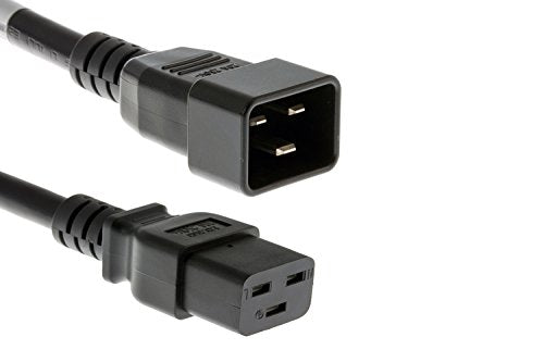 CablesAndKits Heavy Duty AC Power Cord, (Compatible with Cisco P/N CAB-C19-CBN), 20A/250V, 12 AWG, C20 to C19, (IEC-60320-C20 to IEC-60320-C19) 15 ft