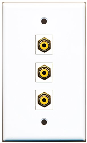 RiteAV - 3 Port RCA Yellow Wall Plate