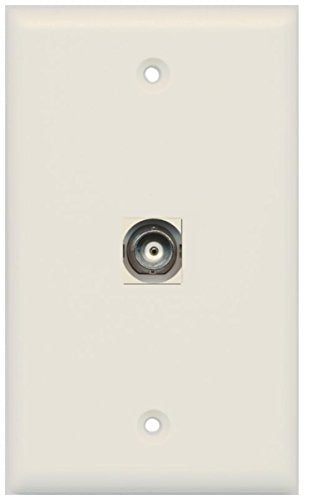 RiteAV BNC Video Wall Plate with Keystone Coupler Type Jack - 1 Port - Light Almond