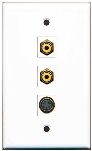 RiteAV - 2 Port RCA Yellow and 1 Port S-Video Wall Plate