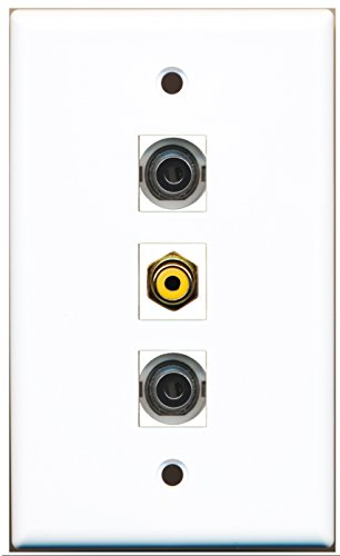 RiteAV - 1 Port RCA Yellow 2 Port 3.5mm Wall Plate