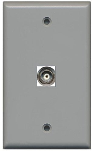 RiteAV BNC Video Wall Plate with Keystone Coupler Type Jack - 1 Port - Gray