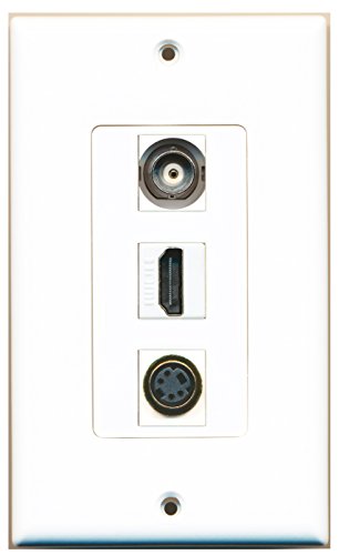 RiteAV - 1 Port HDMI and 1 Port S-Video and 1 Port BNC Decorative Wall Plate