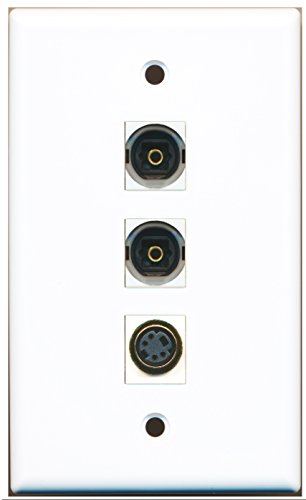 RiteAV - 1 Port S-Video 2 Port Toslink Wall Plate