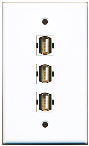 RiteAV - 3 Port USB A-A Wall Plate