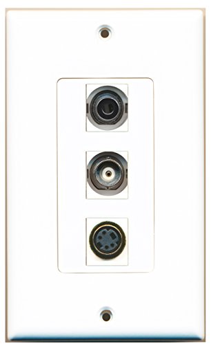 RiteAV - 1 Port S-Video and 1 Port 3.5mm and 1 Port BNC Decorative Wall Plate Decorative