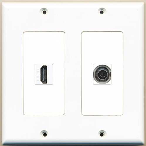 RiteAV - 1 Port HDMI 1 Port 3.5mm - Dual Gang Wall Plate