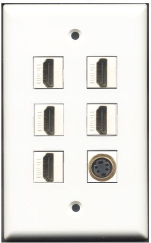 RiteAV - 5 Port HDMI 1 S-Video Wall Plate