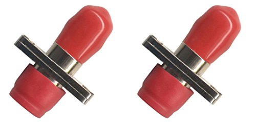(2 Pack) FC-ST Fiber Optic Cable Adapter Simplex Coupler Female F/F