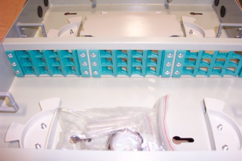 Ultra Spec Cables SC/LC Fiber Optic Distribution Box Wall Mount 15.25x16.25x3 36 Port Cabinet Indoor