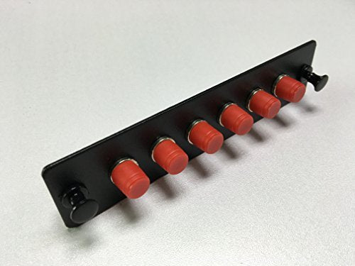 RiteAV LGX Footprint FC Adapter Panel, 6 Ports, Loaded w/6 FC Simplex Singlemode Adapters, Black