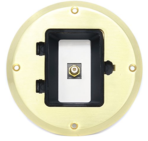 RiteAV 1 Port RCA for Subwoofer Audio Port Floor Box - Gold