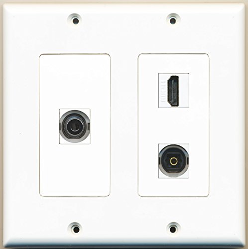 RiteAV - 1 Port HDMI 1 Port Toslink 1 Port 3.5mm - 2 Gang Wall Plate