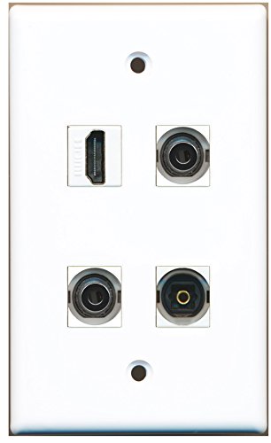 RiteAV - 1 Port HDMI 1 Port Toslink 2 Port 3.5mm Wall Plate