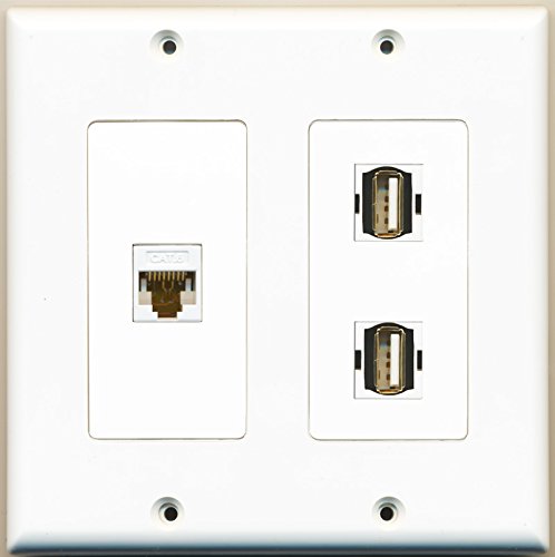 15 Amp Power Outlet 1 Port HDMI Coax Shielded Cat6 Ethernet E