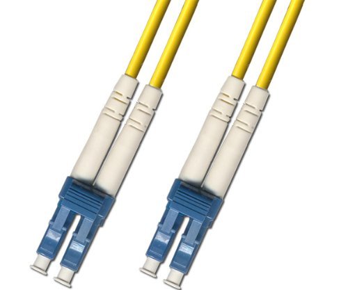 1 Meter Singlemode Duplex Fiber Optic Cable (9/125) - LC to LC - Yellow