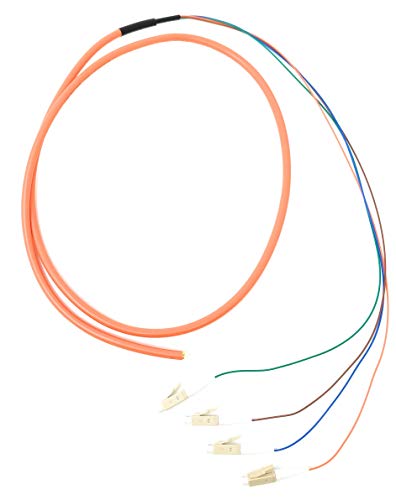 Ultra Spec Cables 4 Strand Multimode OM1 62.5/125 LC-UPC Fiber Pigtail, 1 Meter