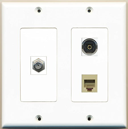 Riteav - 2 porta HDMI 1 RCA verde 1 cavo coassiale tv- F-Type 1 porta