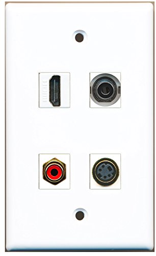 RiteAV - 1 Port HDMI 1 Port RCA Red 1 Port S-Video 1 Port 3.5mm Wall Plate
