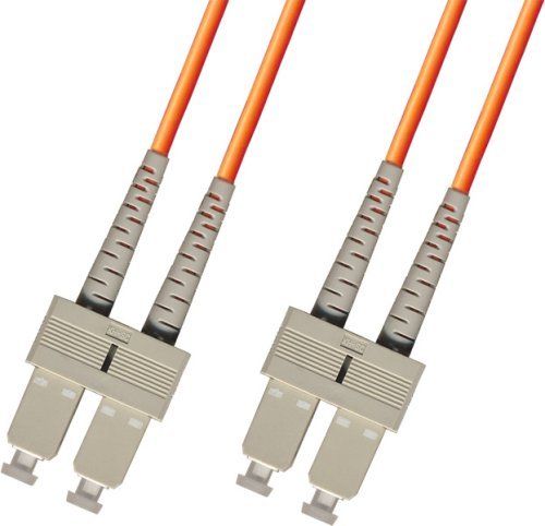 1 Meter OM1 Multimode Duplex Fiber Optic Cable (62.5/125) - SC to SC - Orange