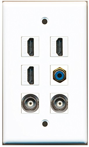 RiteAV - 3 HDMI 1 Port RCA Blue 2 Port BNC Wall Plate