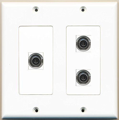 RiteAV - 3 Port 3.5mm - 2 Gang Wall Plate