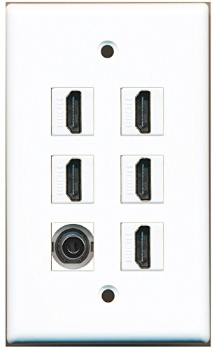 RiteAV - 5 HDMI 1 Port 3.5mm Wall Plate