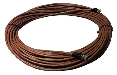 RiteAV - 200 FT Cat6 Brown Ethernet Network RJ45 Patch Cord (Pure Copper) (Connectors and Boots Installed)