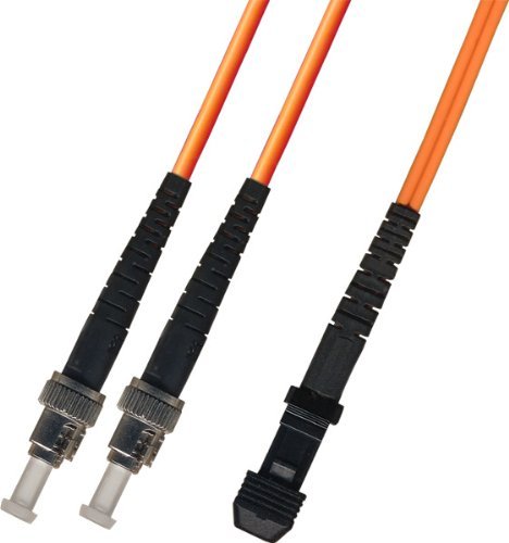 1M Multimode Duplex Fiber Optic Cable (50/125) - ST to MTRJ