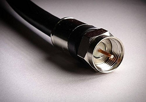 RiteAV 40ft BLACK COAXIAL CABLE TV RG6 CATV F-TYPE CORD VIDEO 75 OHM 18AWG VCR