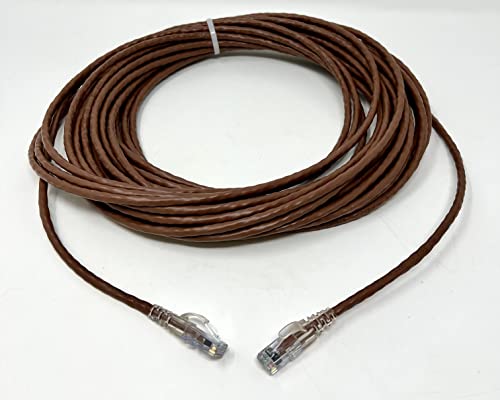 RiteAV - 300 FT Cat6 Brown Ethernet Network RJ45 Patch Cord (Pure Copper) (Connectors and Boots Installed)