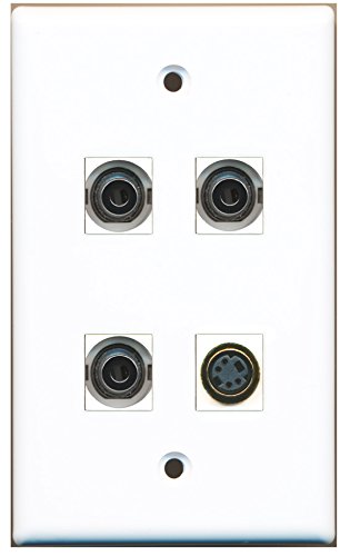 RiteAV - 1 Port S-Video 3 Port 3.5mm Wall Plate