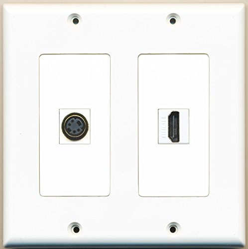 RiteAV - 1 Port HDMI 1 Port S-Video - Dual Gang Wall Plate