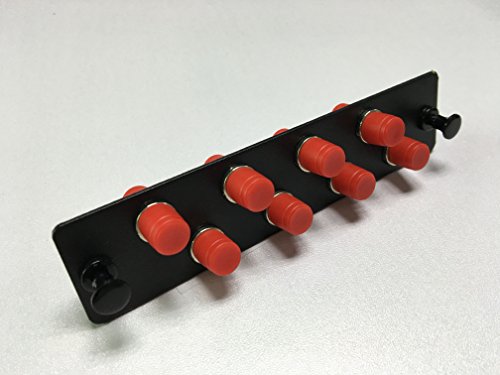 RiteAV LGX Footprint FC Adapter Panel, 8 Ports, Loaded w/8 FC Simplex Singlemode Adapters, Black