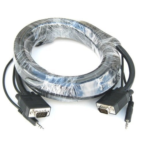RiteAV SVGA Monitor Cable with 3.5mm Audio - 75 ft.