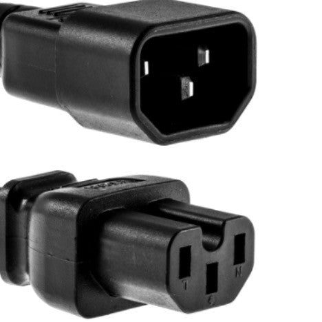 RiteAV Data Center Power Cord, IEC320 C14/IEC320 C15,  14 AWG, 15A, 250V