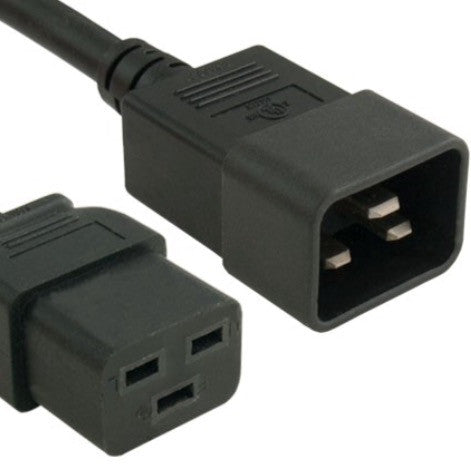 RiteAV Power Extension Cord, IEC 320C19/IEC320 C20, 12 AWG, 20A, 250V, Heavy Duty
