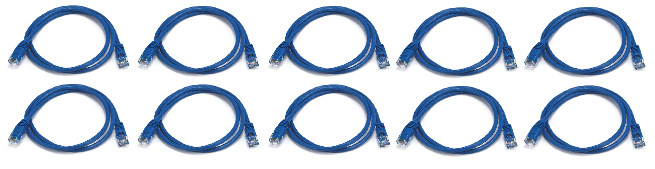 RiteAV Blue Cat5e Ethernet Network Cable 350MHz - 5 Foot