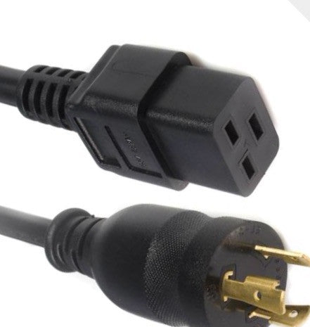 RiteAV Heavy Duty Locking Power Cord, L5-20P/IEC320 C19, 12 AWG, 20A, 250V