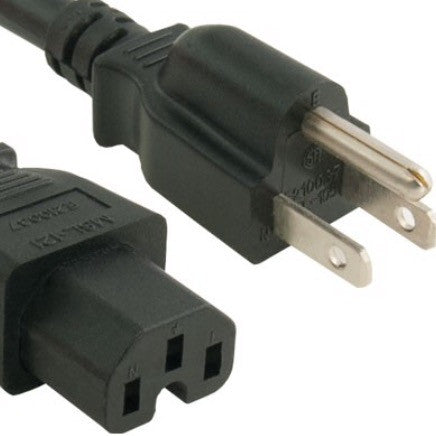 RiteAV Data Center Power Cord, NEMA 5-15P/IEC320 C15,  14 AWG, 15A, 250V