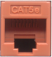 Cat5e Punchdown Keystone - Orange