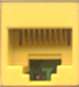 Cat6 Punchdown Keystone - Yellow