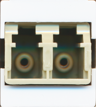 LC Duplex MultiMode Coupler Keystone - White